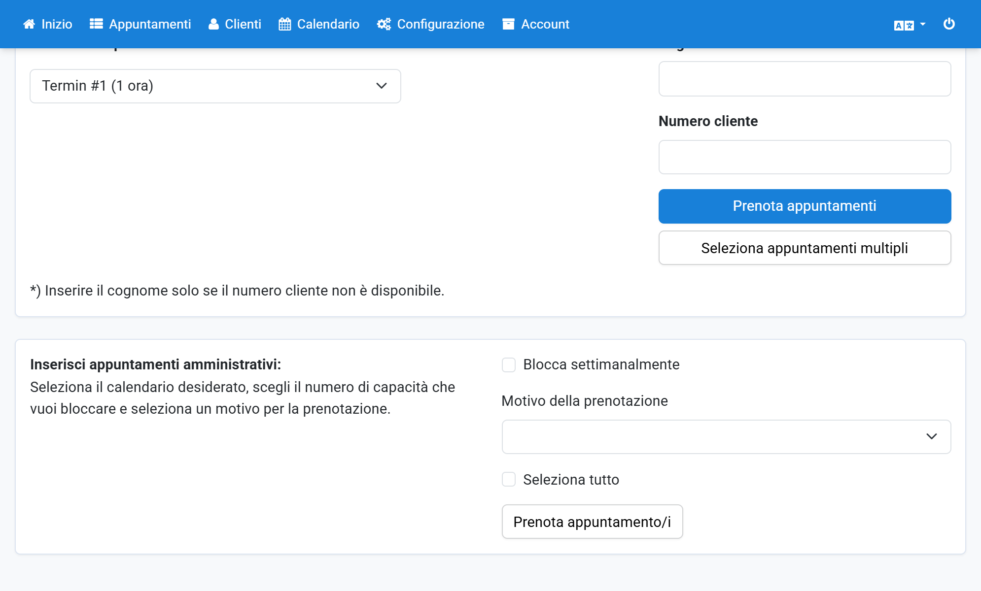 Scorrere fino in fondo alla pagina