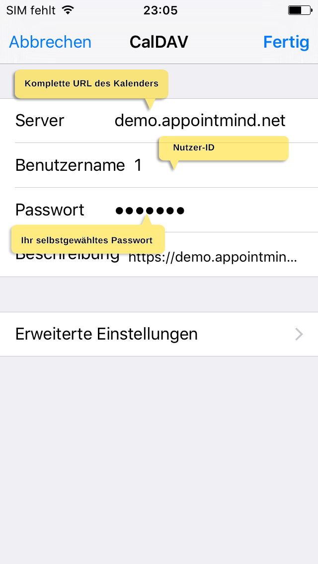 Inserisca i dati di accesso e selezioni Fine