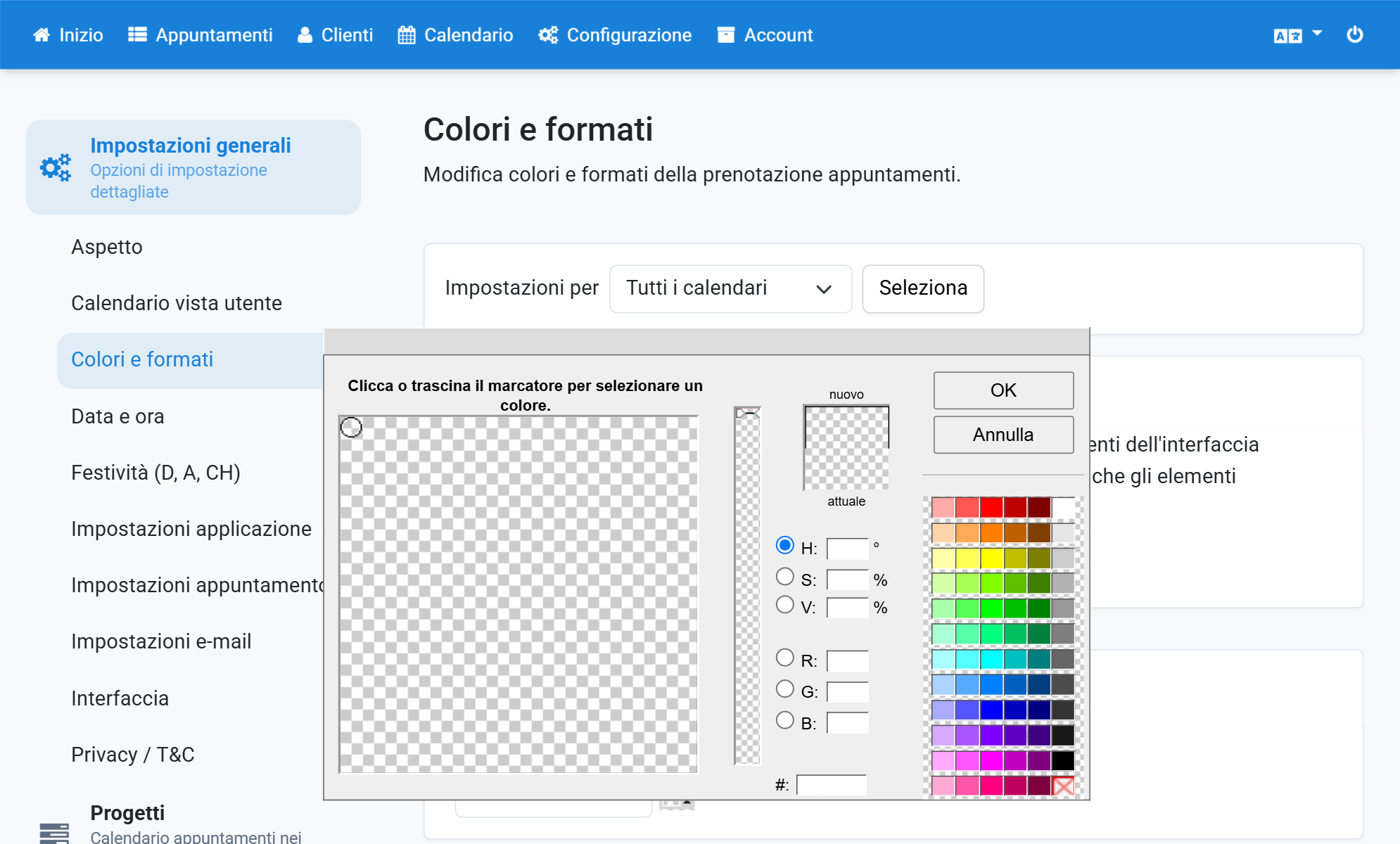 Selezioni un colore