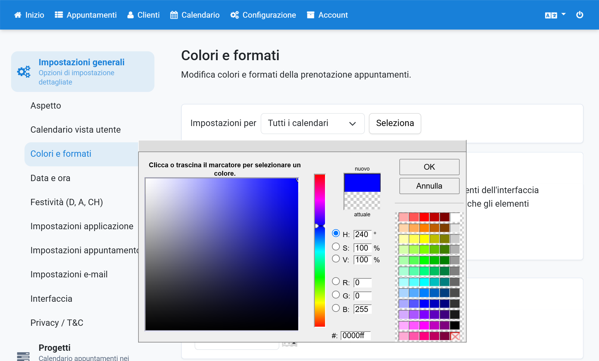 Può anche modificare il colore