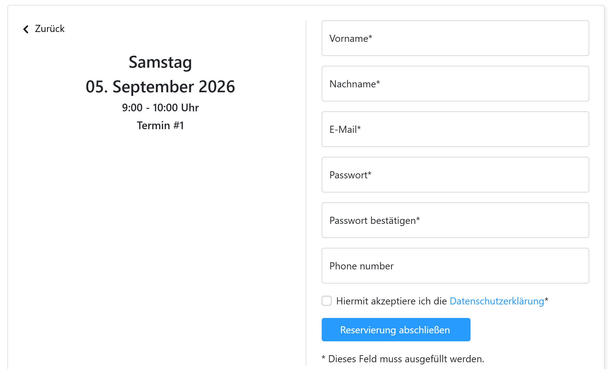 In questo esempio cambiamo l'etichetta Numero di telefono nella vista cliente