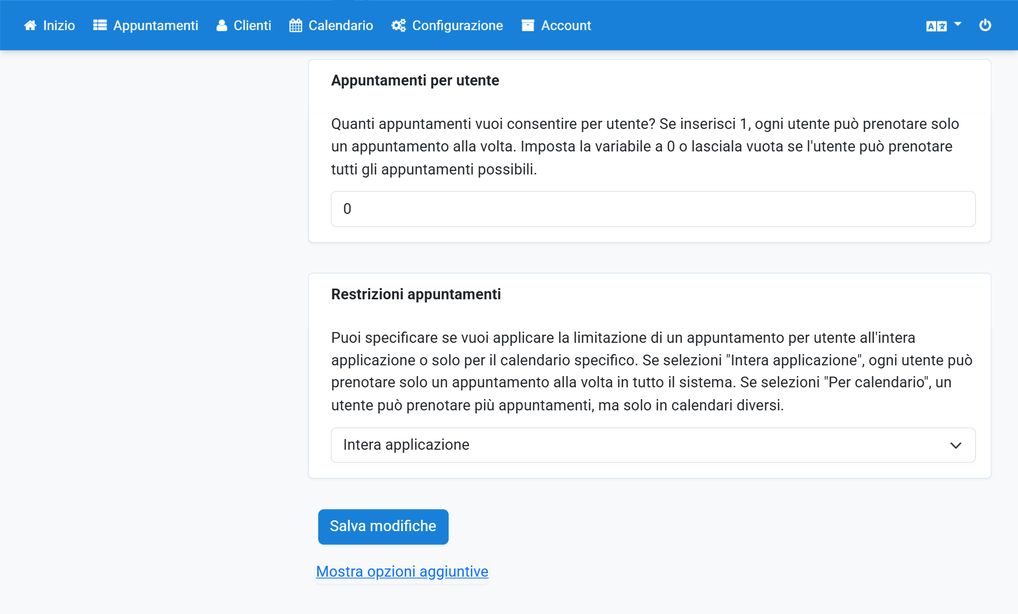 Faccia clic su Salva modifiche