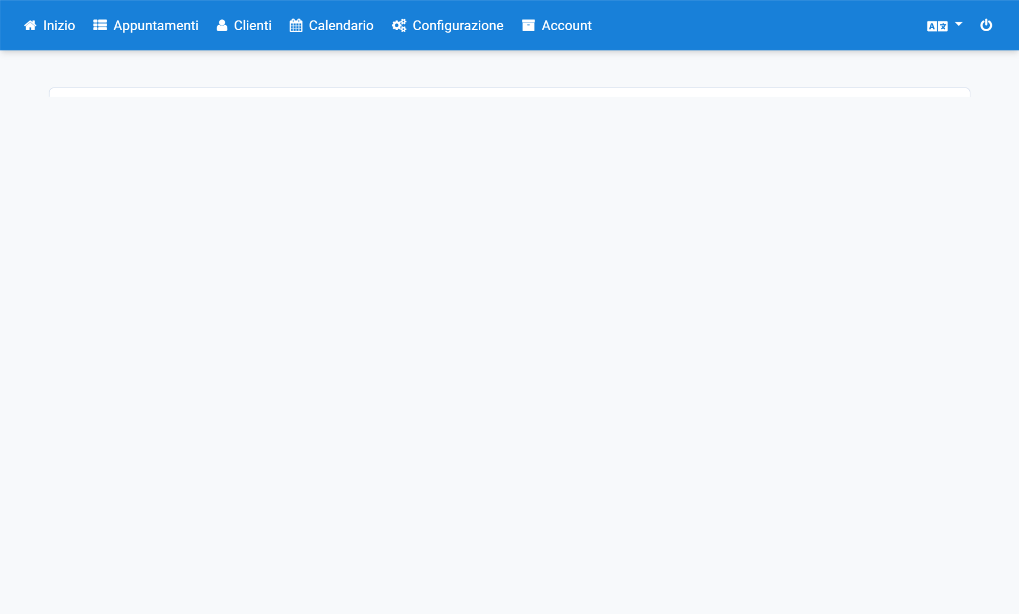 Faccia clic nella navigazione su Configurazione