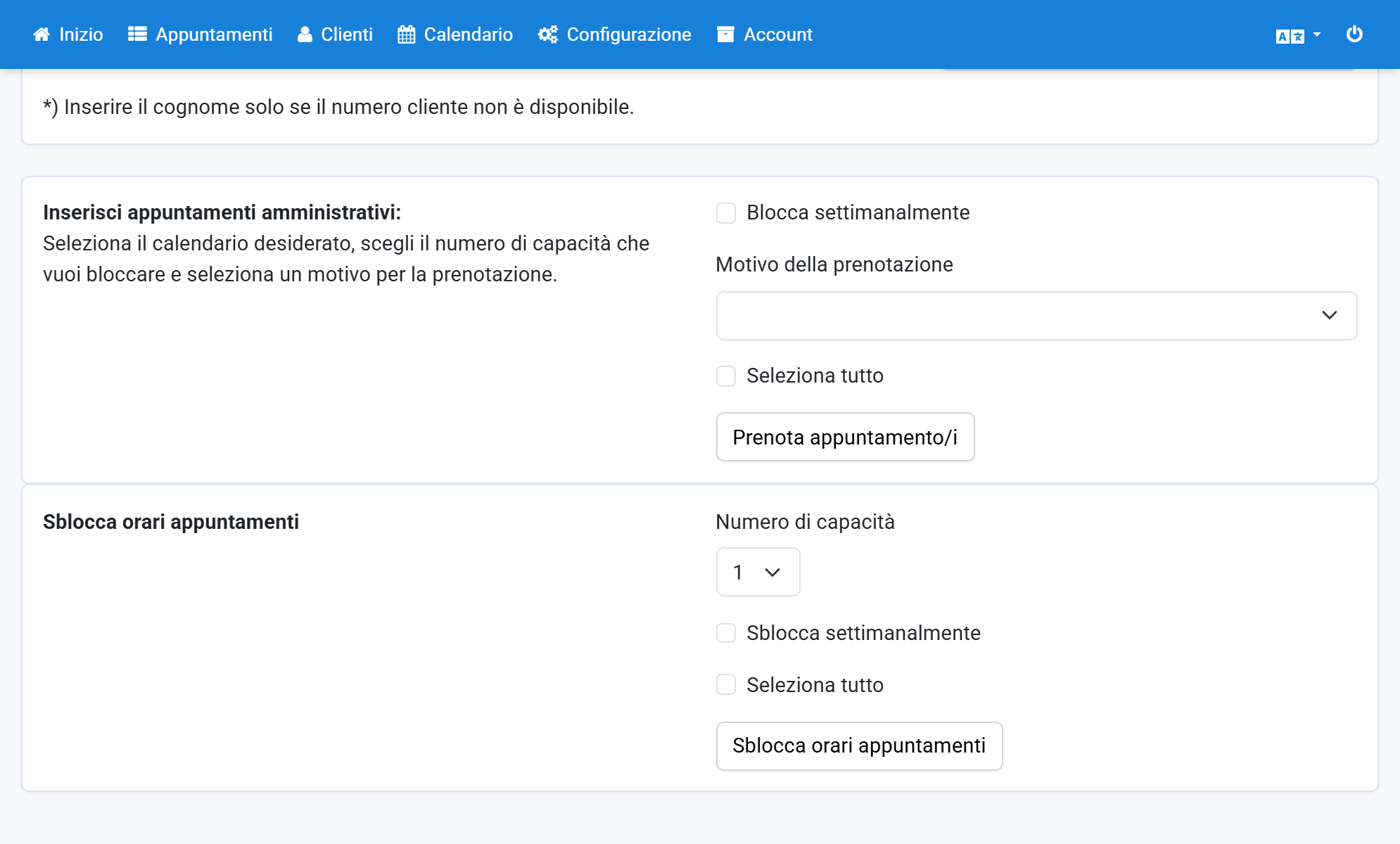 Scorrere fino in fondo alla pagina