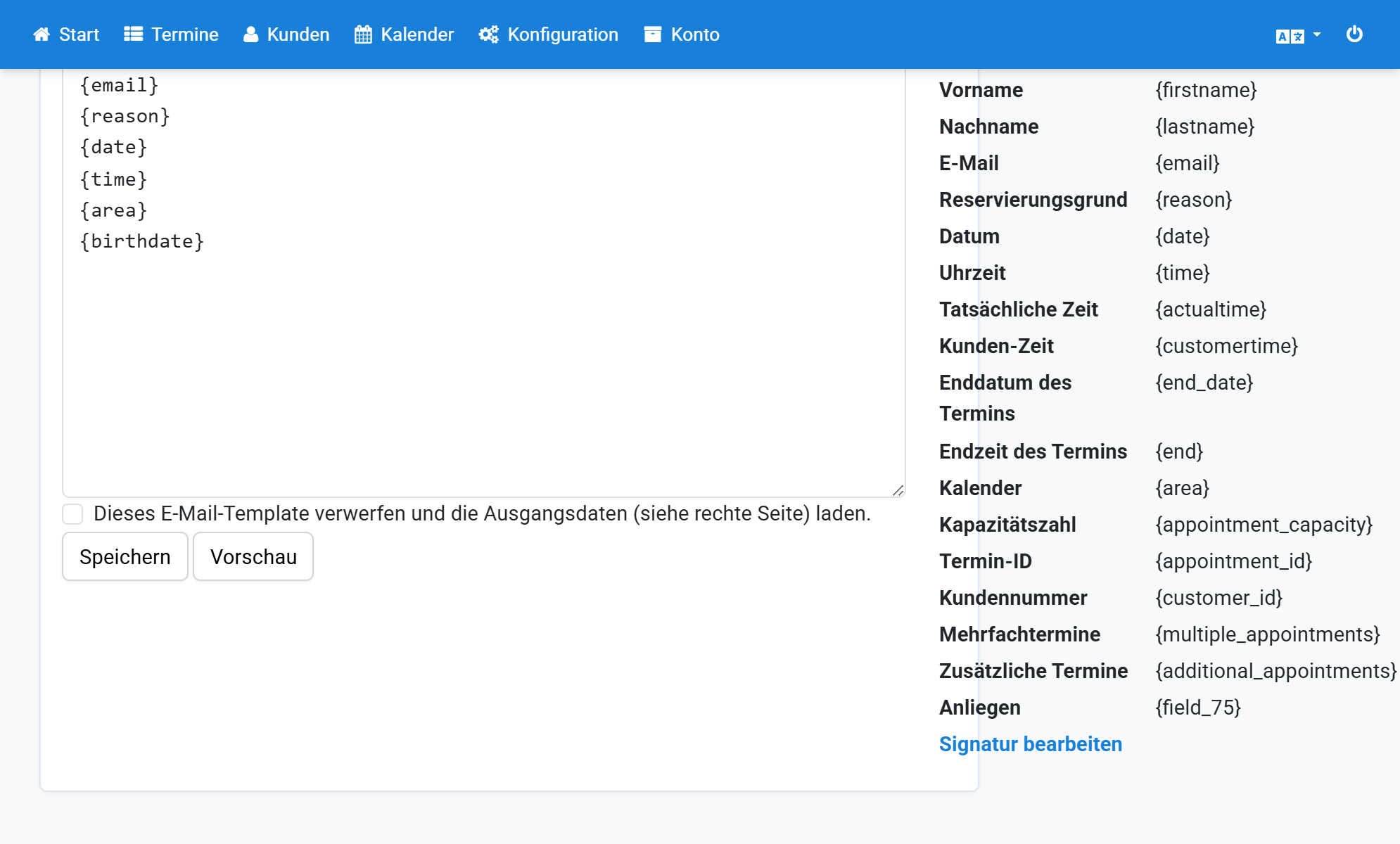 Copia il segnaposto del menu di selezione