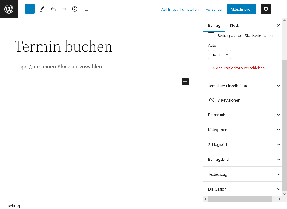 Crei un nuovo articolo e aggiunga un elemento